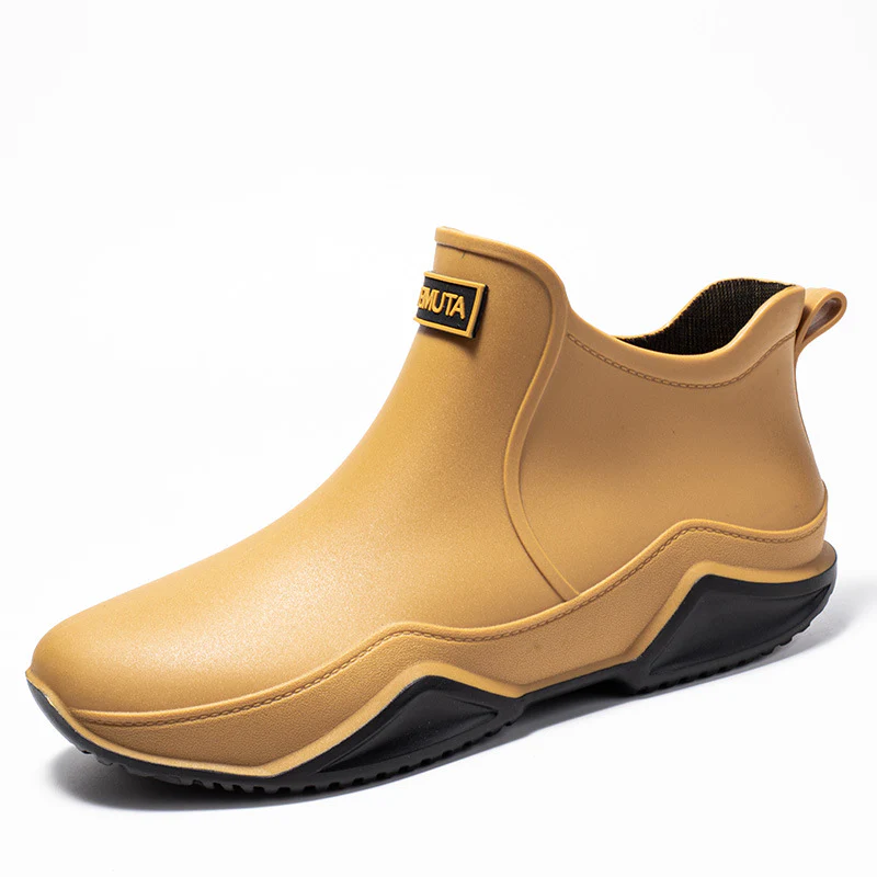 Fashionable Short-Cut Unisex Rain Boots ¨C Waterproof, Anti-Slip, All-Season PVC Fishing & Work Boots