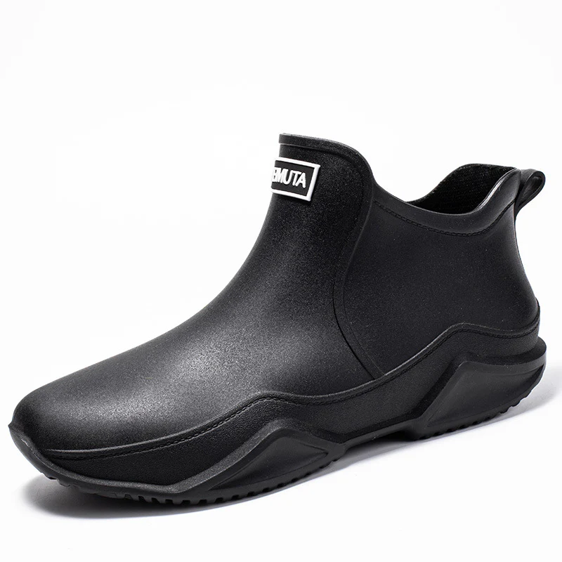 Fashionable Short-Cut Unisex Rain Boots ¨C Waterproof, Anti-Slip, All-Season PVC Fishing & Work Boots