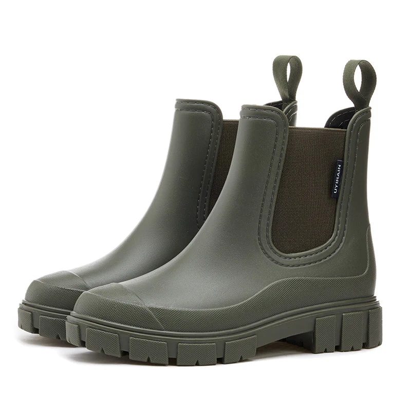Women¡¯s Chelsea Rain Boots Waterproof Anti-Slip Outdoor