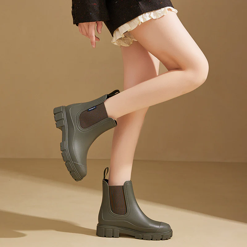 Women¡¯s Chelsea Rain Boots Waterproof Anti-Slip Outdoor