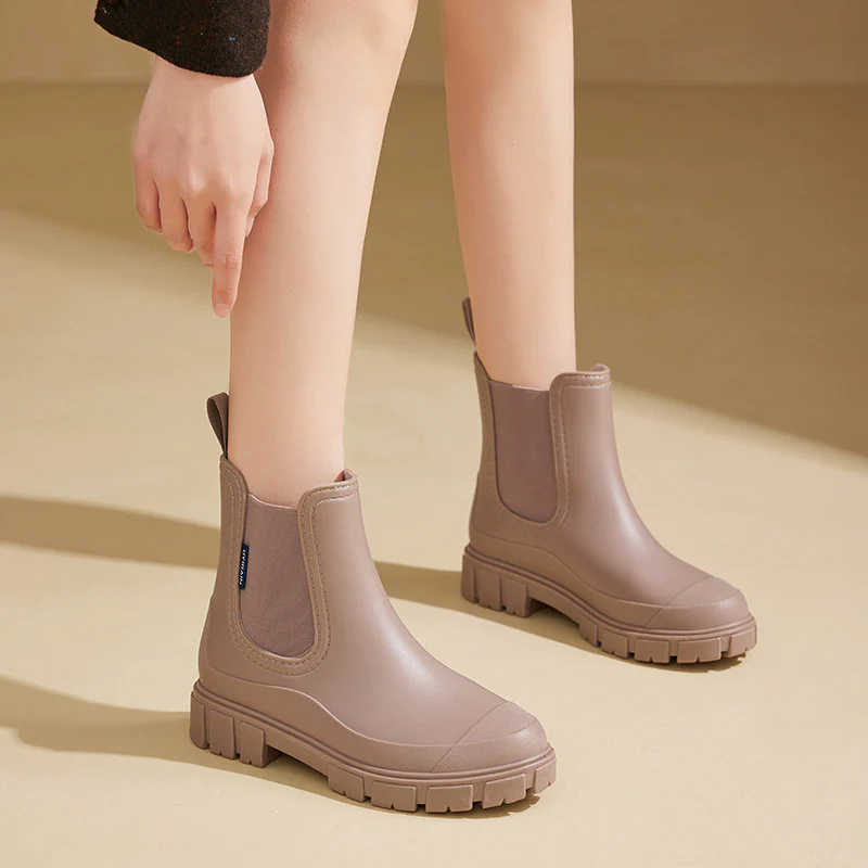 Women¡¯s Chelsea Rain Boots Waterproof Anti-Slip Outdoor