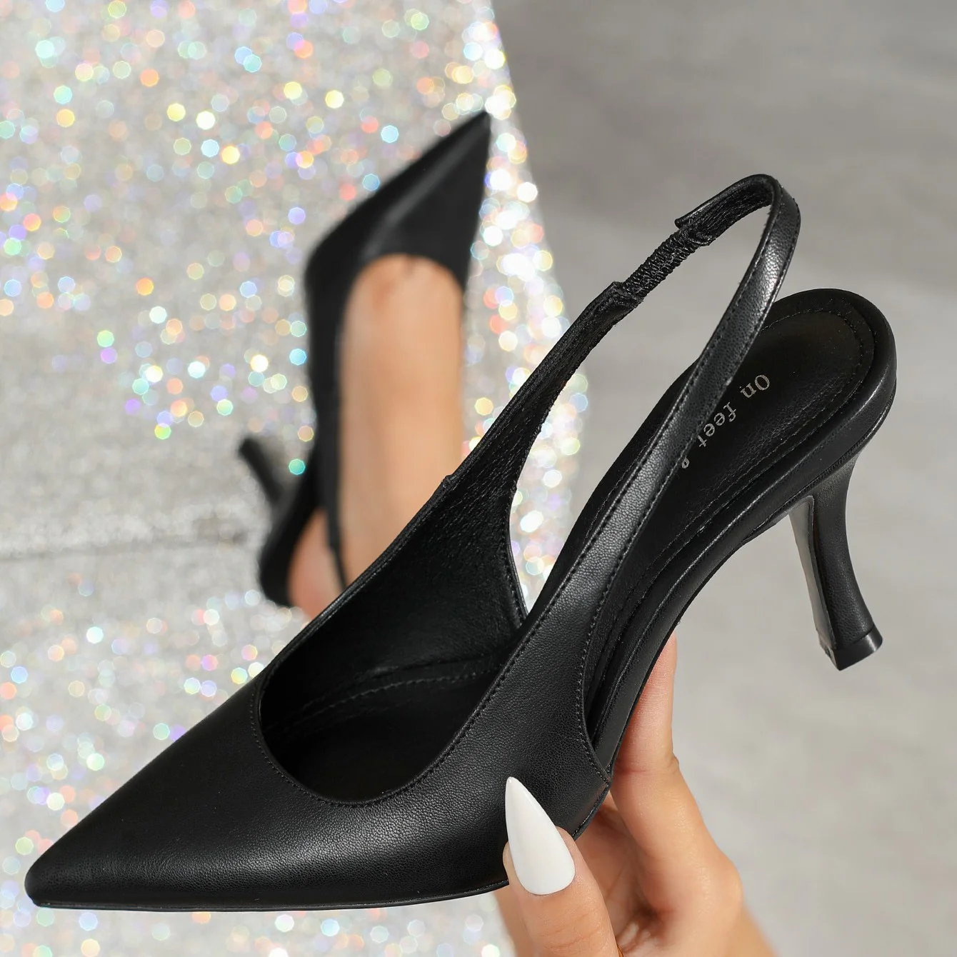 Women¡¯s ¨¦lise Minimalist French-Style Buckle Strap Pointed-Toe High Heels ¨C Slim Stiletto Court Shoes