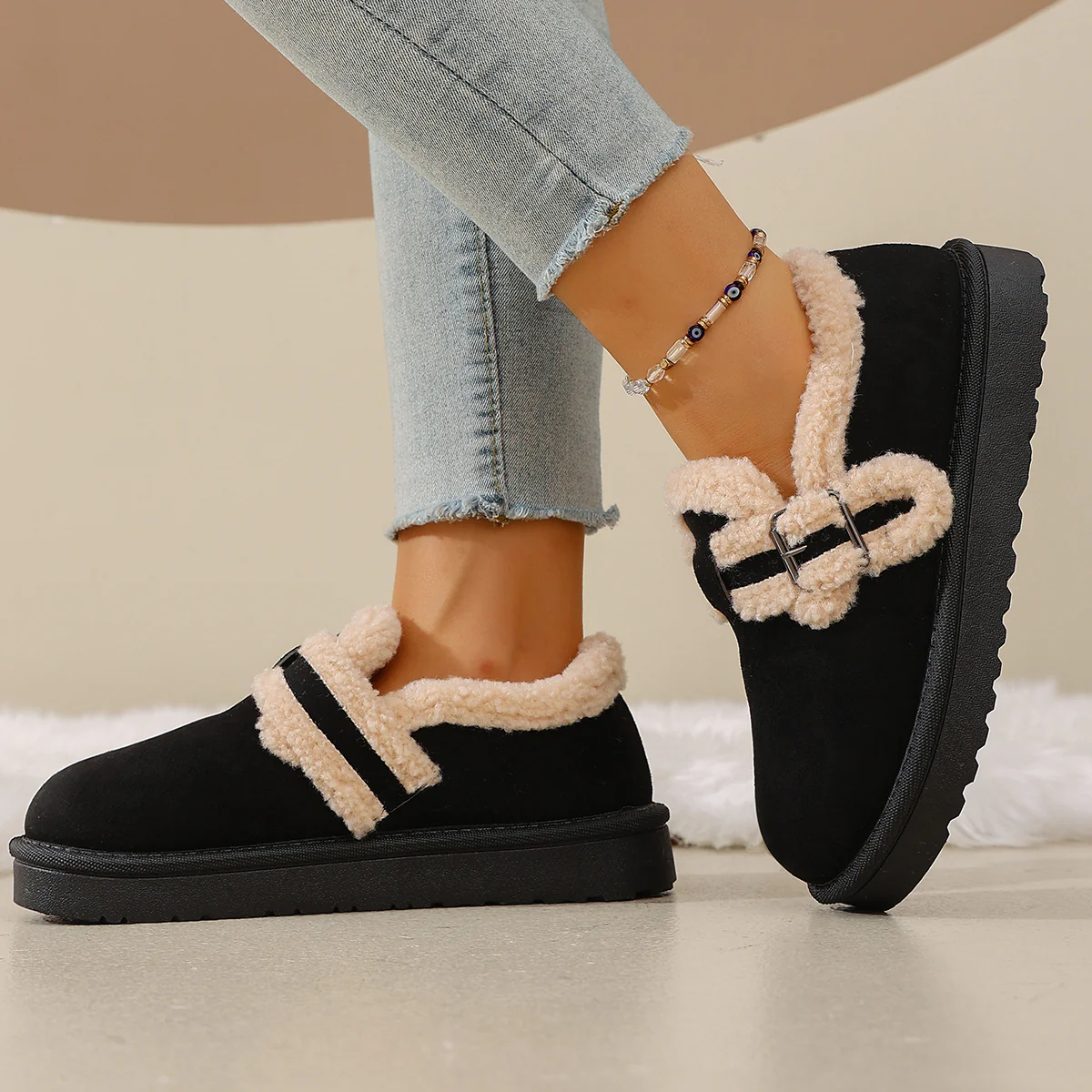 Women's BerryBirk Cozy Clogs ¨C Retro Faux Fur Platform Snow Boots