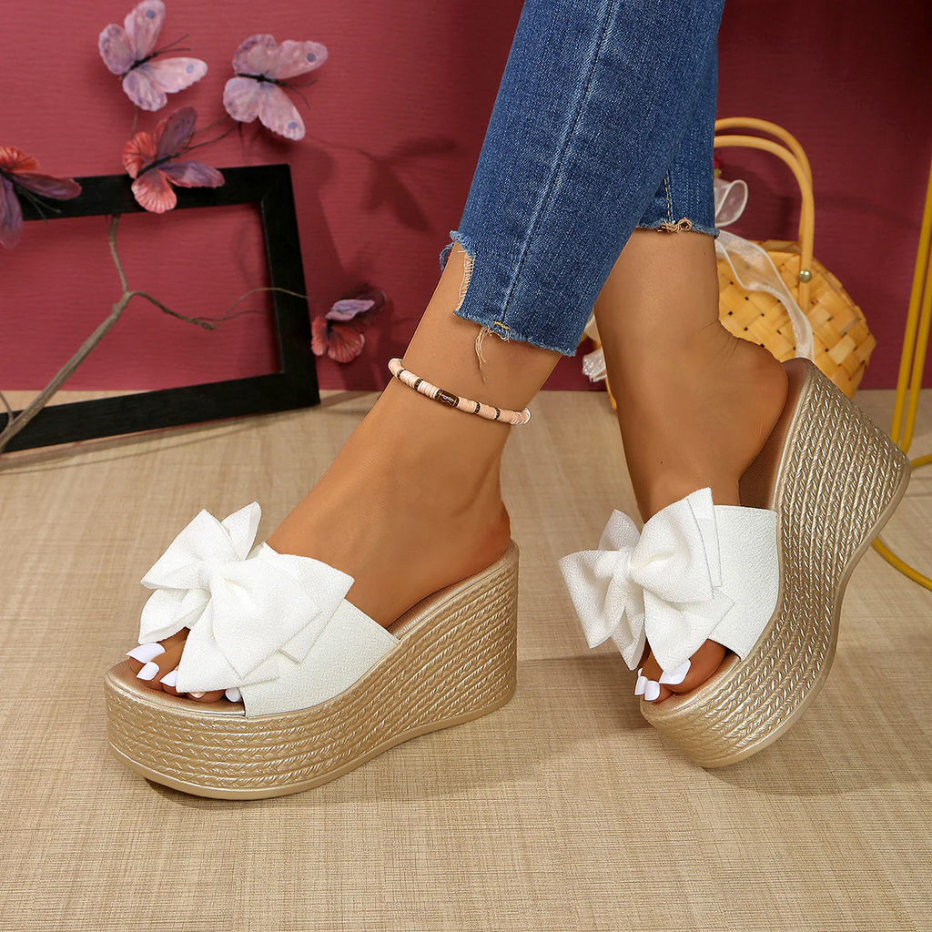 Bootara Women¡¯s BowBella Platform Wedge Sandals ¨C Chunky Flatform Summer Shoes