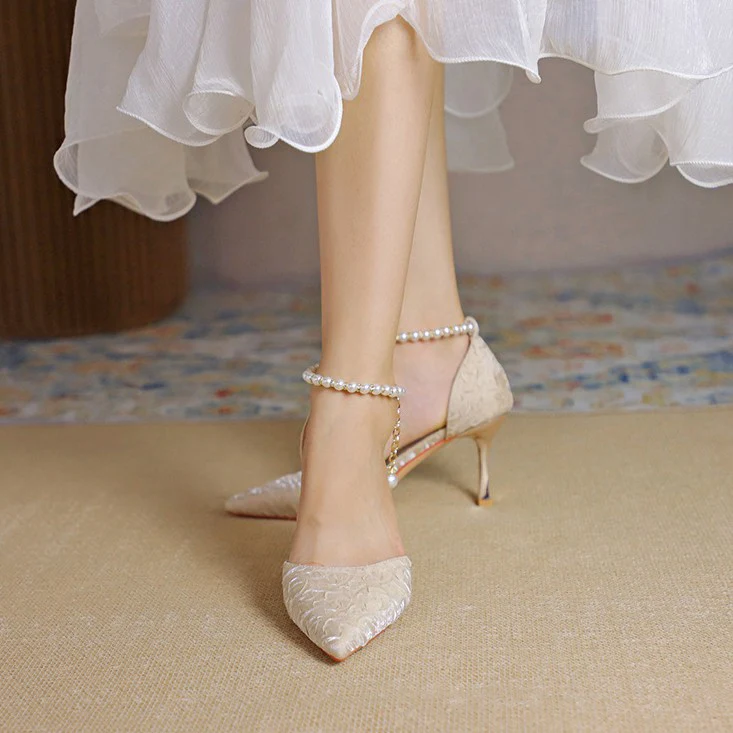 Women¡¯s Am¨¦lie Minimalist Buckle Strap Pointed-Toe High Heels ¨C Slim Stiletto Office & Evening Shoes