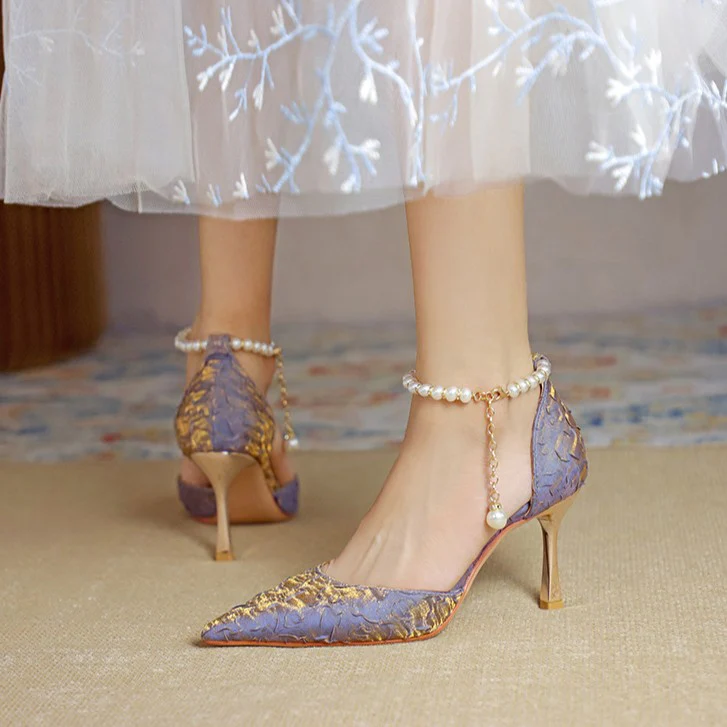 Women¡¯s Am¨¦lie Minimalist Buckle Strap Pointed-Toe High Heels ¨C Slim Stiletto Office & Evening Shoes