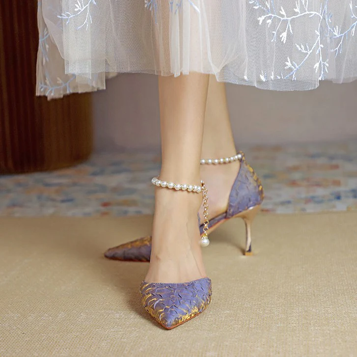 Women¡¯s Am¨¦lie Minimalist Buckle Strap Pointed-Toe High Heels ¨C Slim Stiletto Office & Evening Shoes