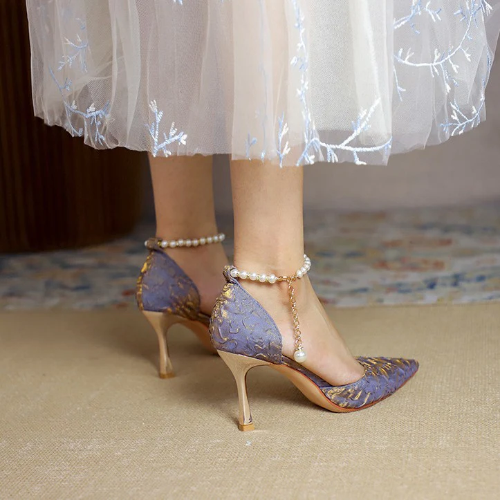 Women¡¯s Am¨¦lie Minimalist Buckle Strap Pointed-Toe High Heels ¨C Slim Stiletto Office & Evening Shoes