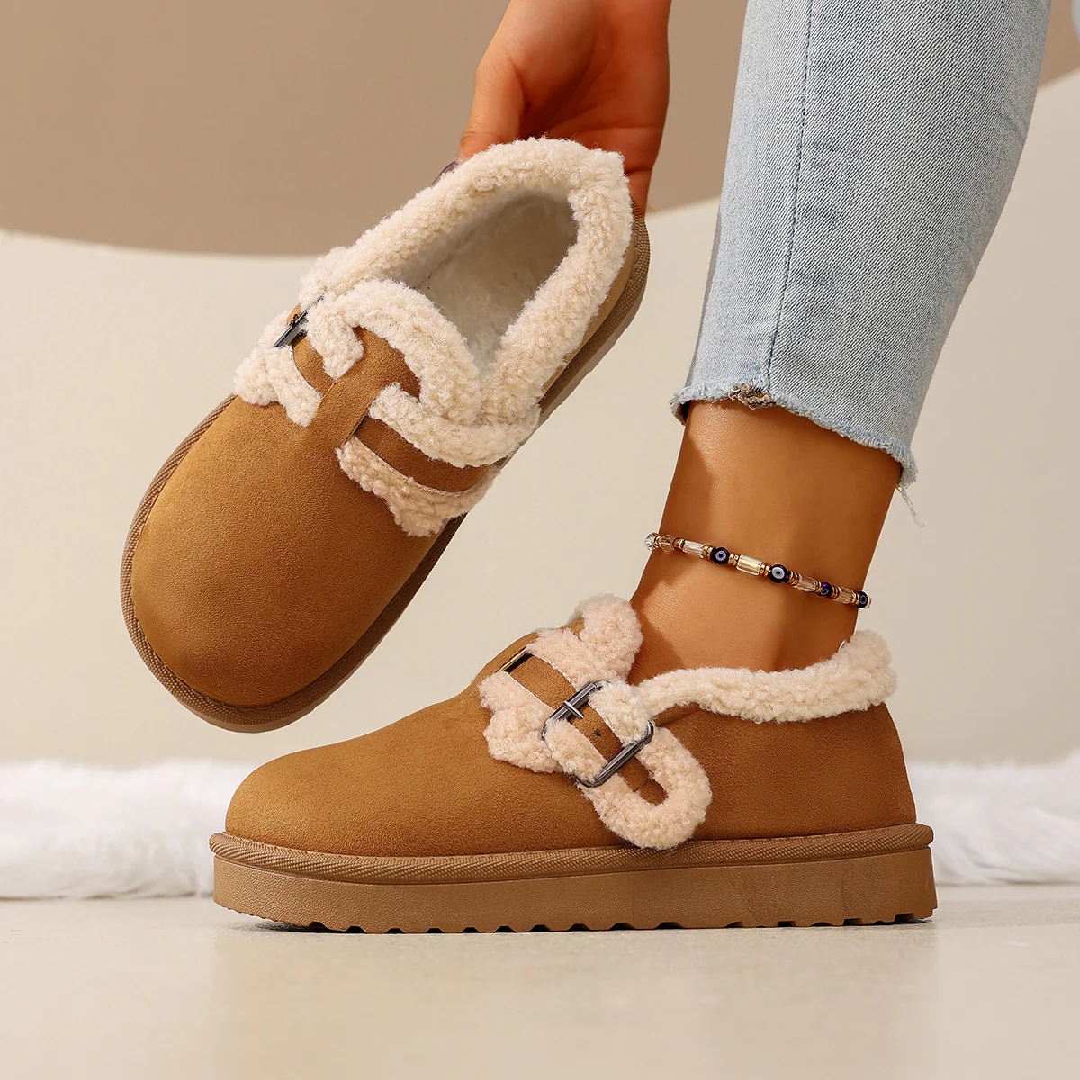 Women's BerryBirk Cozy Clogs ¨C Retro Faux Fur Platform Snow Boots