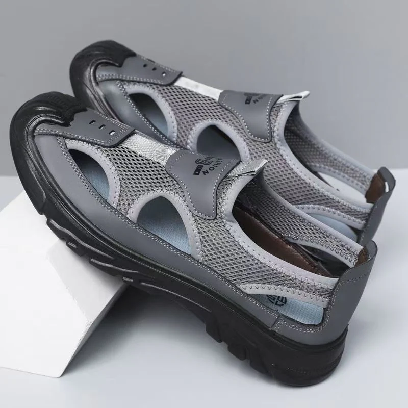 Aero Men¡¯s Breathable Closed-Toe Sandals ¨C Lightweight Mesh Outdoor Casual Beach Shoes