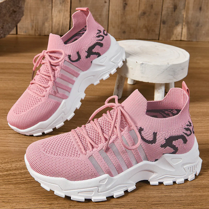 Women¡¯s FlyStep Knit Sneakers ¨C Leopard Print Lightweight Slip-On Shoes