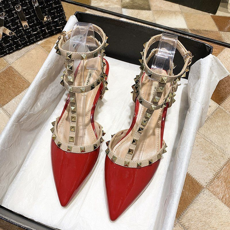 Women¡¯s Studded Pointed Toe Low Heels