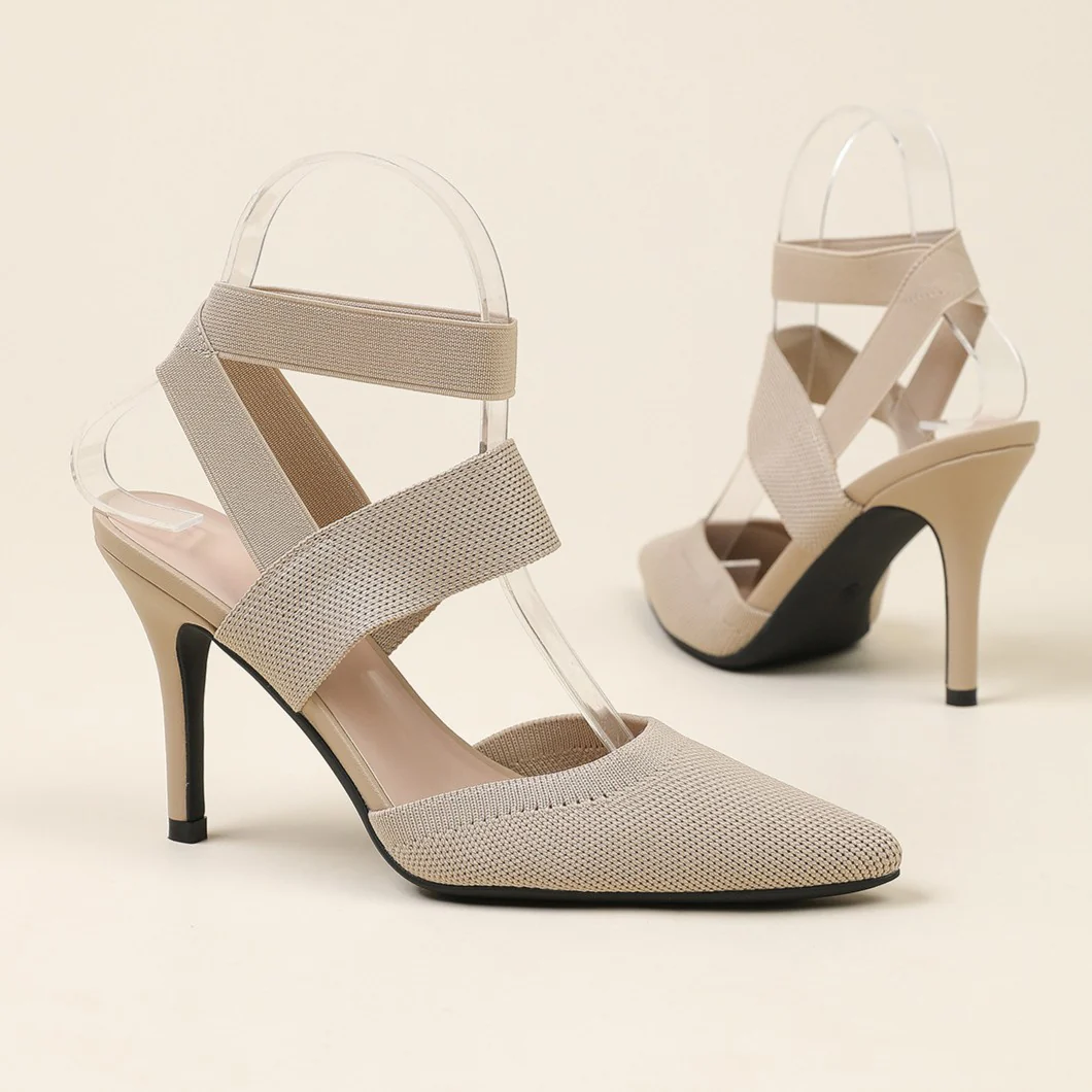 Women¡¯s Amara Fabric Ankle-Strap Stiletto Pumps ¨C Pointed-Toe Hollow Side Elegant Heels