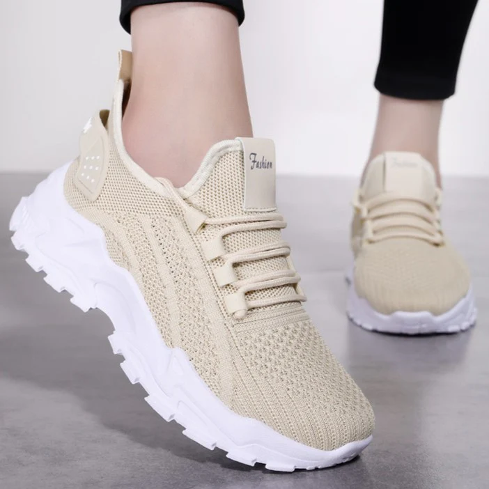 Women¡¯s AirWeave Sneakers ¨C Breathable Mesh Lightweight Flat Shoes