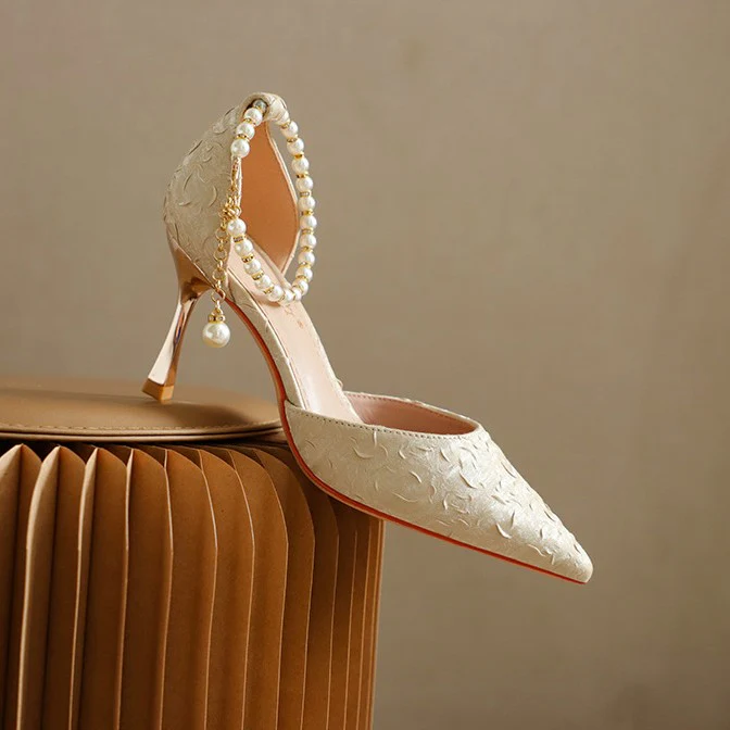 Women¡¯s Am¨¦lie Minimalist Buckle Strap Pointed-Toe High Heels ¨C Slim Stiletto Office & Evening Shoes