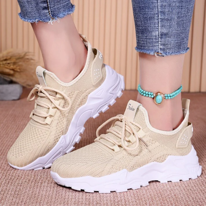 Women¡¯s AirWeave Sneakers ¨C Breathable Mesh Lightweight Flat Shoes