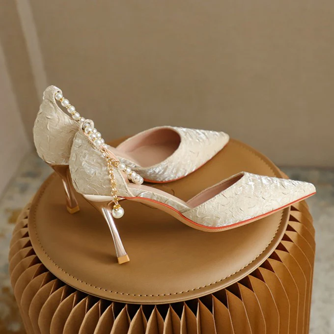 Women¡¯s Am¨¦lie Minimalist Buckle Strap Pointed-Toe High Heels ¨C Slim Stiletto Office & Evening Shoes