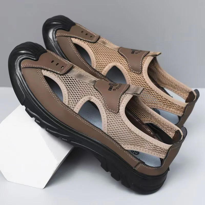 Aero Men¡¯s Breathable Closed-Toe Sandals ¨C Lightweight Mesh Outdoor Casual Beach Shoes