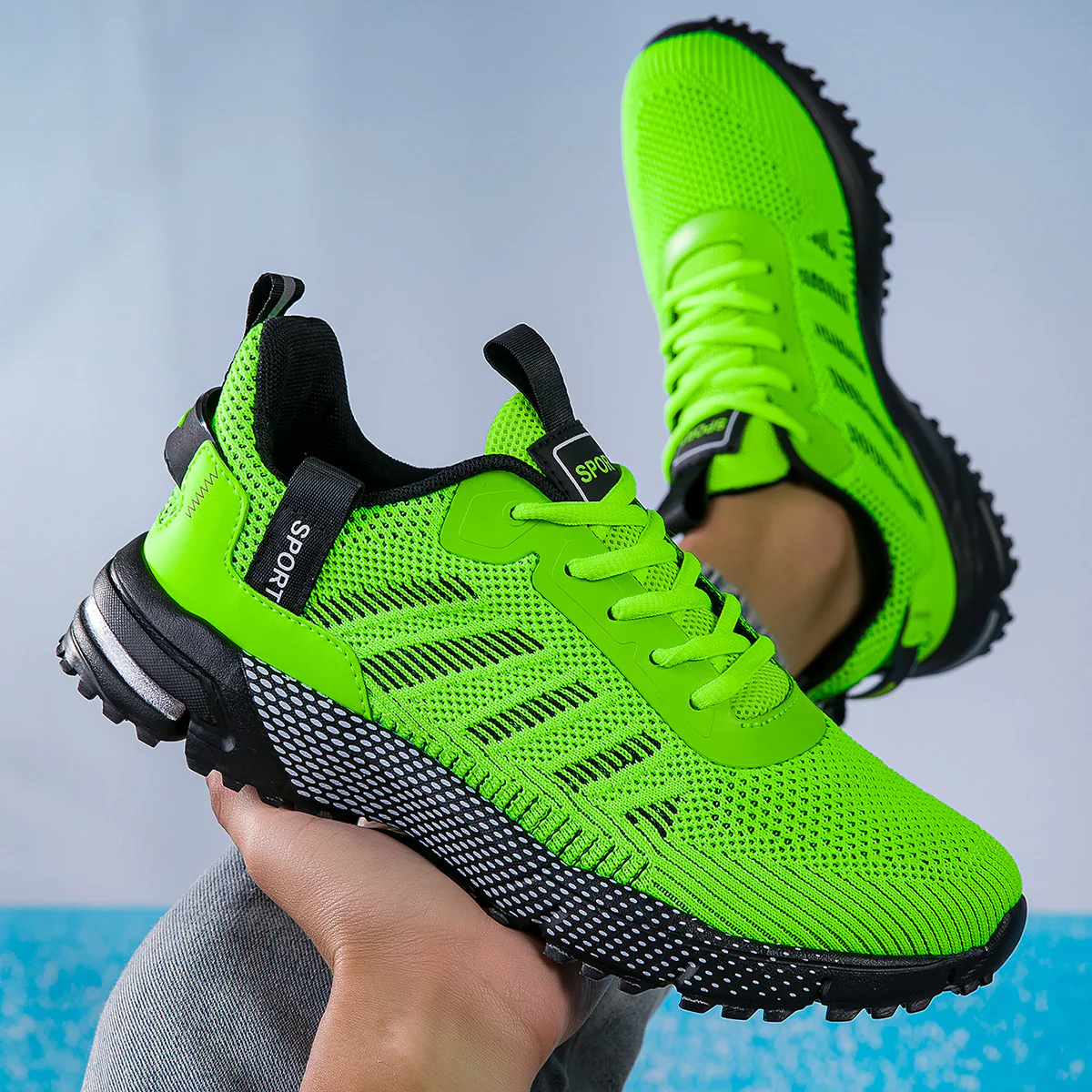 Pulse Men¡¯s Breathable Chunky Sneakers ¨C Mesh Casual Outdoor Running Shoes
