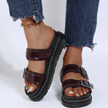 Women's Coastal Gladiator Sandals ¨C Sporty Platform Slide with Contoured Footbed
