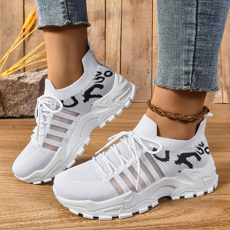 Women¡¯s FlyStep Knit Sneakers ¨C Leopard Print Lightweight Slip-On Shoes