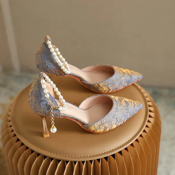 Women¡¯s Am¨¦lie Minimalist Buckle Strap Pointed-Toe High Heels ¨C Slim Stiletto Office & Evening Shoes