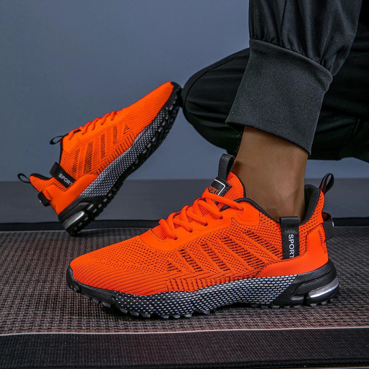 Pulse Men¡¯s Breathable Chunky Sneakers ¨C Mesh Casual Outdoor Running Shoes