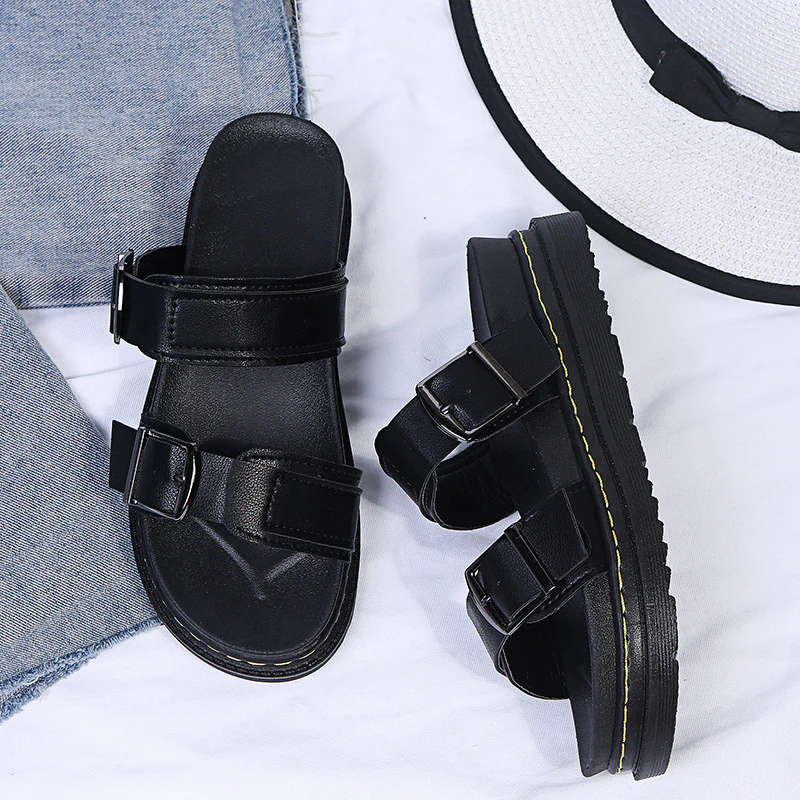 Women's Coastal Gladiator Sandals ¨C Sporty Platform Slide with Contoured Footbed