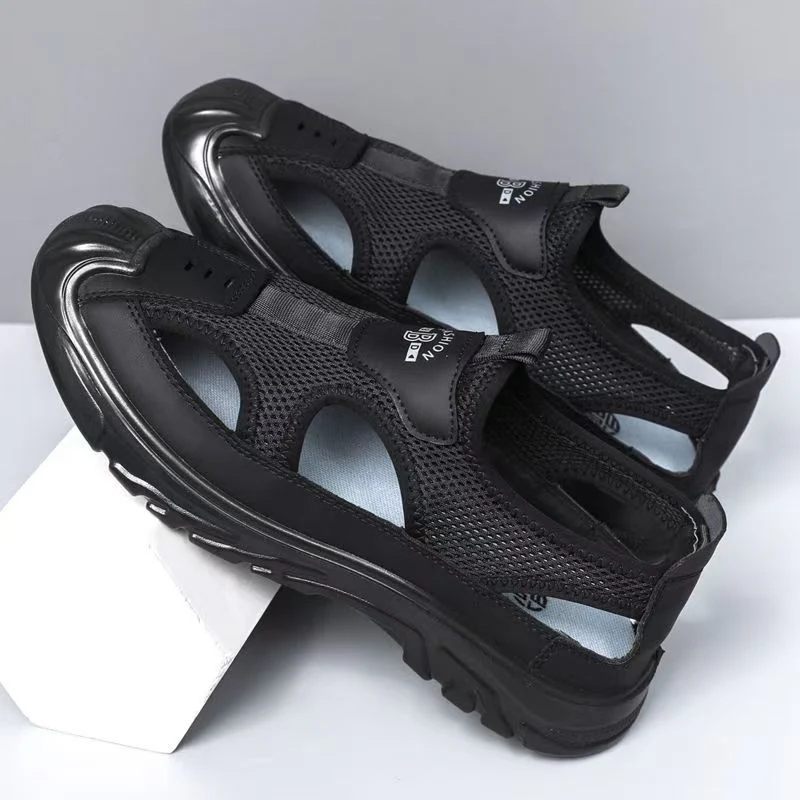 Aero Men¡¯s Breathable Closed-Toe Sandals ¨C Lightweight Mesh Outdoor Casual Beach Shoes