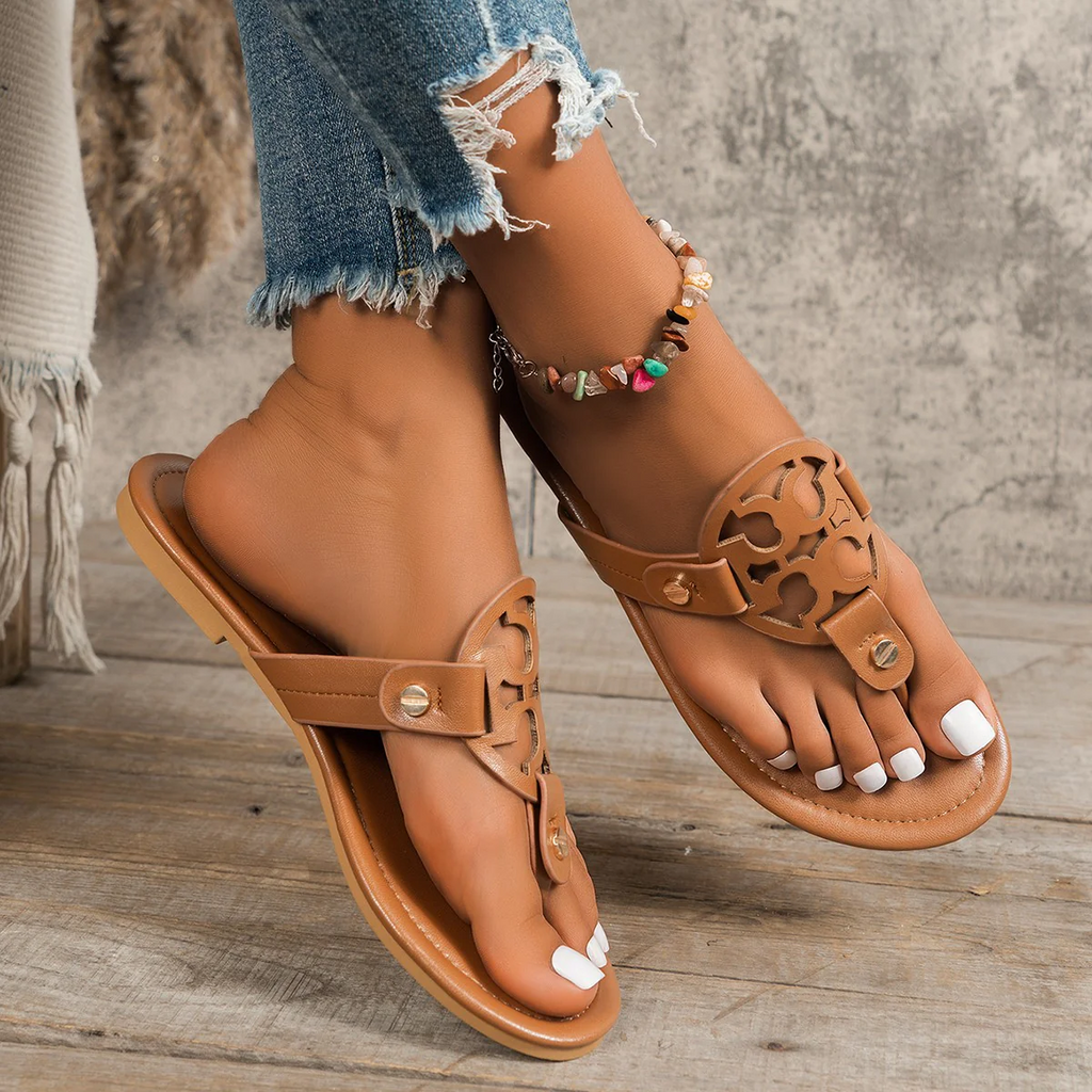 Women¡¯s Aurelia Flat Thong Sandals ¨C Elegant Roman-Inspired Summer Slides
