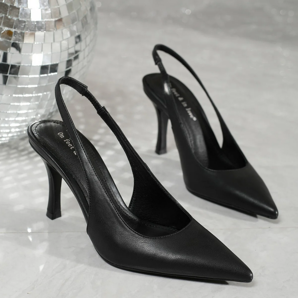Women¡¯s ¨¦lise Minimalist French-Style Buckle Strap Pointed-Toe High Heels ¨C Slim Stiletto Court Shoes