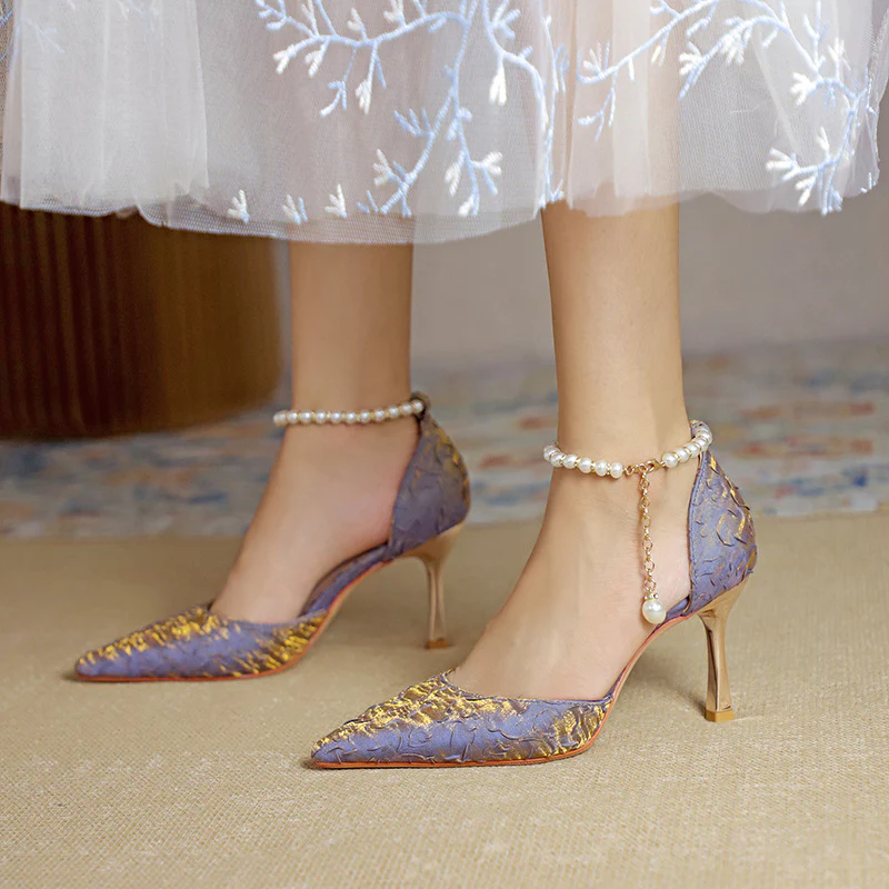Women¡¯s Am¨¦lie Minimalist Buckle Strap Pointed-Toe High Heels ¨C Slim Stiletto Office & Evening Shoes
