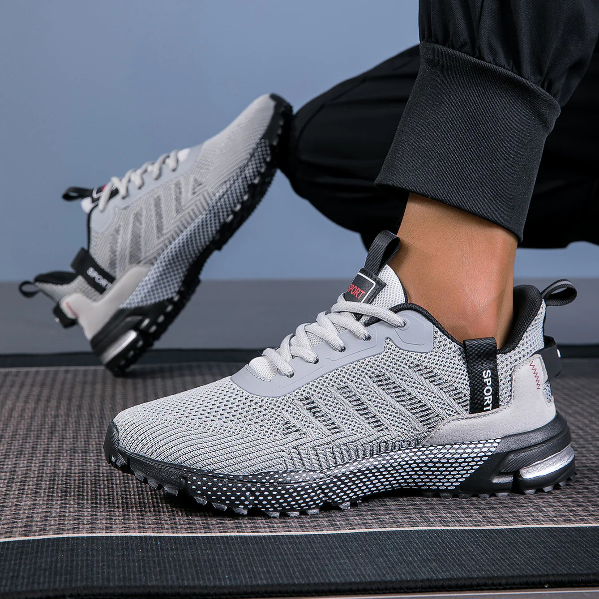 Pulse Men¡¯s Breathable Chunky Sneakers ¨C Mesh Casual Outdoor Running Shoes
