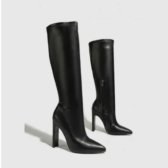 Women's LuxeStiletto Knee-High Boots ¨C Pointed Toe Slim Heel Fashion Boots