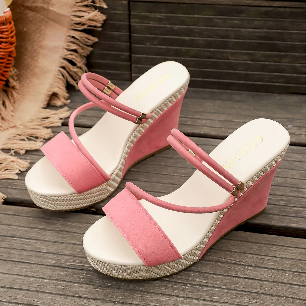 Women¡¯s VelvetAir Ankle-Strap Platform Wedge Sandals ¨C Breathable Suede Elegant Shoes