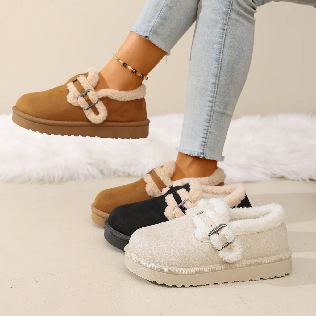 Women's BerryBirk Cozy Clogs ¨C Retro Faux Fur Platform Snow Boots