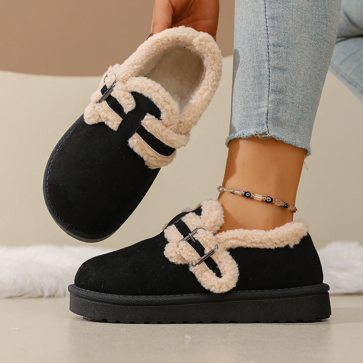 Women's BerryBirk Cozy Clogs ¨C Retro Faux Fur Platform Snow Boots