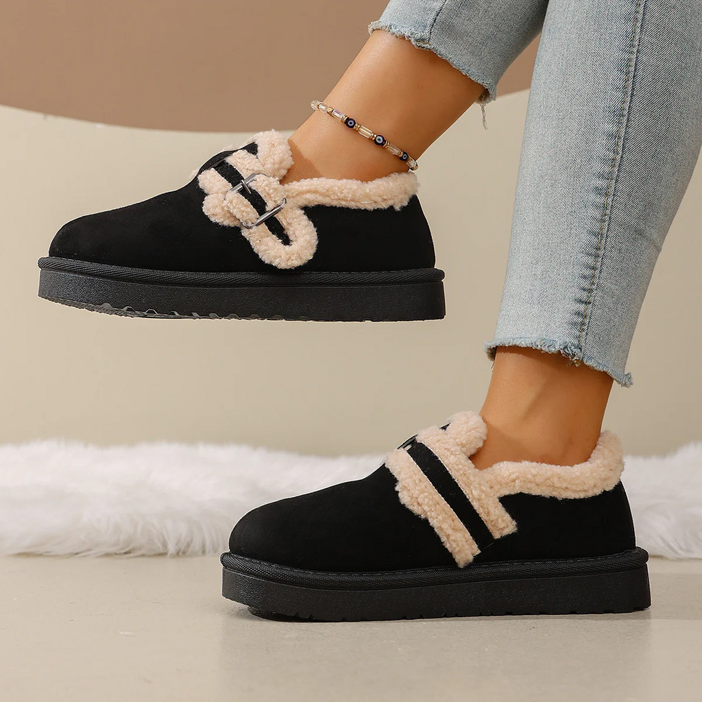 Women's BerryBirk Cozy Clogs ¨C Retro Faux Fur Platform Snow Boots