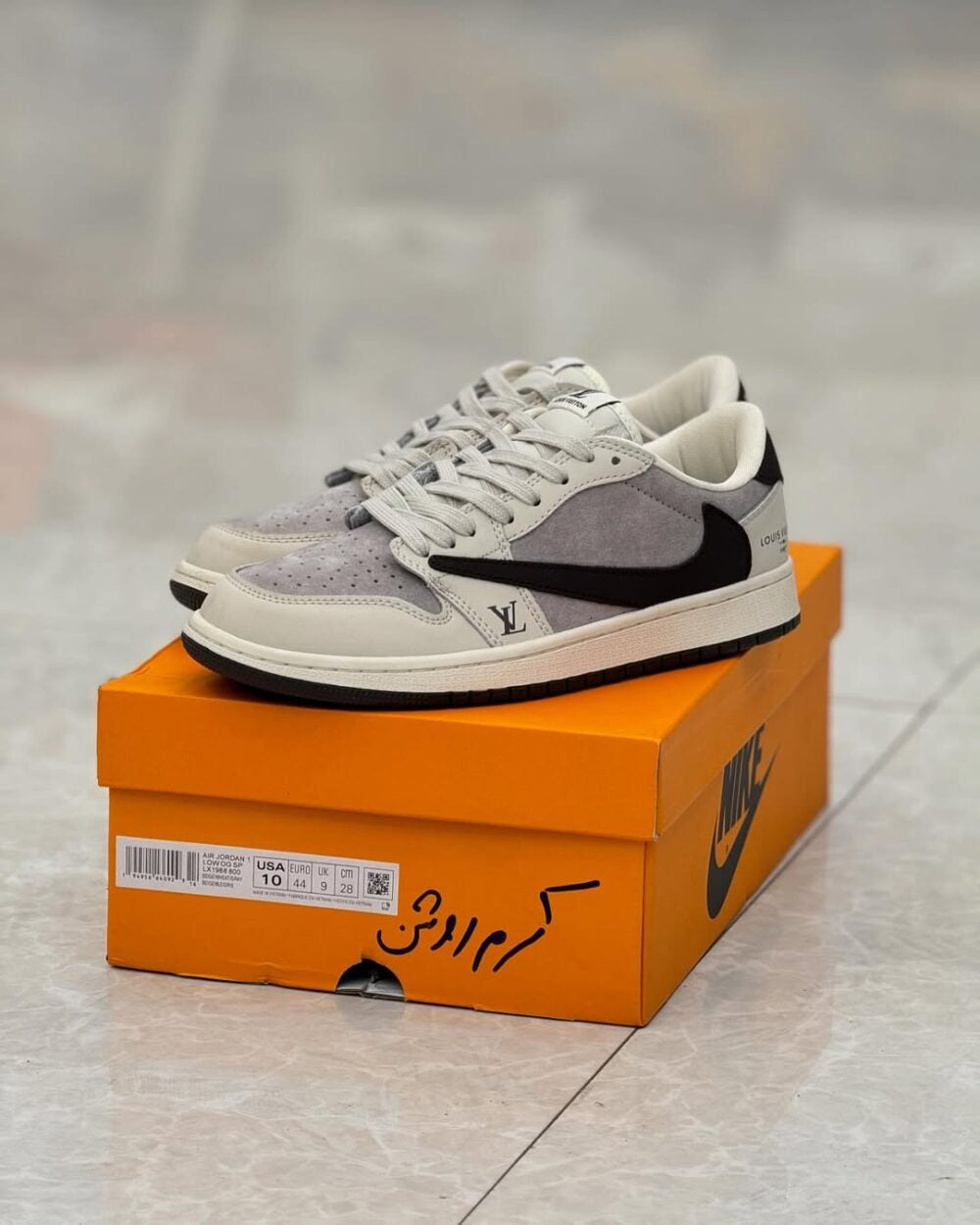 Louis Vuitton x Nike Air Jordan 1 Low ¡°Shadow Grey Suede¡± (Custom)