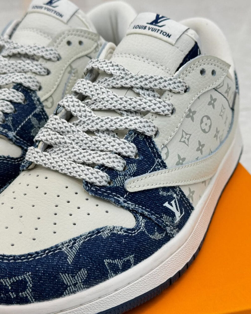 Louis Vuitton x Nike Air Jordan 1 Low ¡°Monogram Denim¡± (Custom)