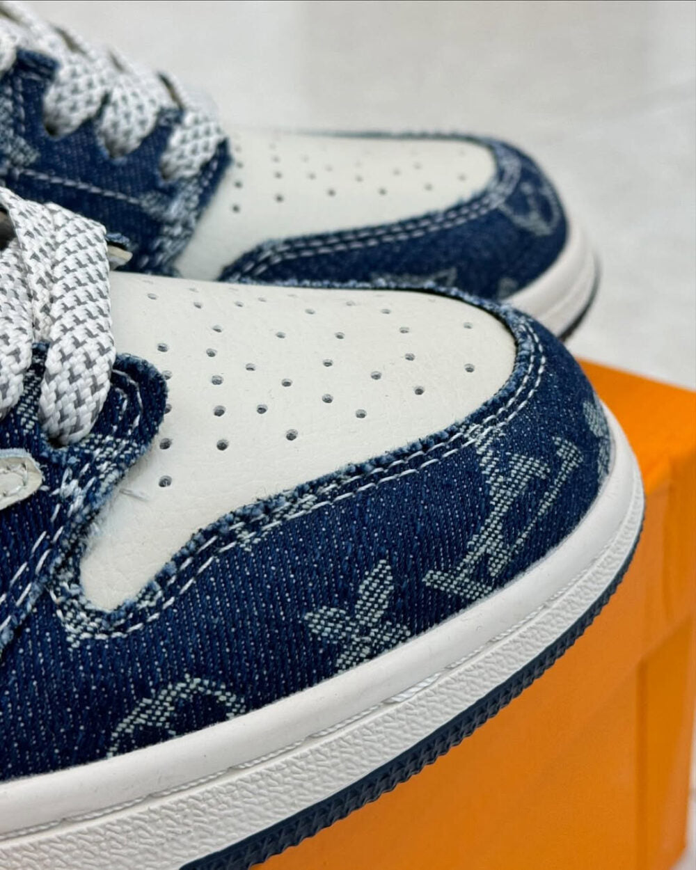 Louis Vuitton x Nike Air Jordan 1 Low ¡°Monogram Denim¡± (Custom)