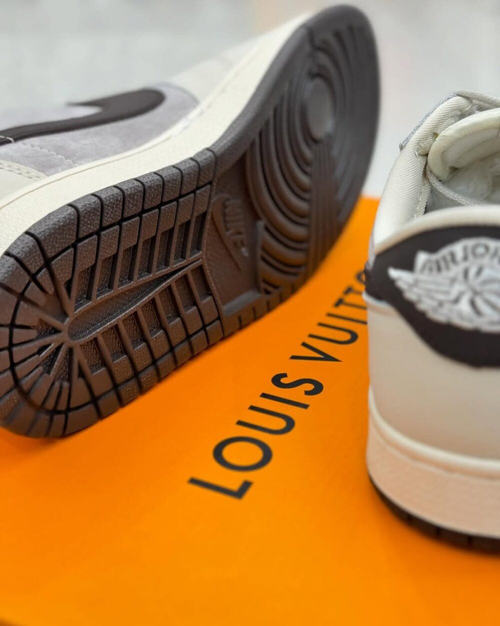 Louis Vuitton x Nike Air Jordan 1 Low ¡°Shadow Grey Suede¡± (Custom)