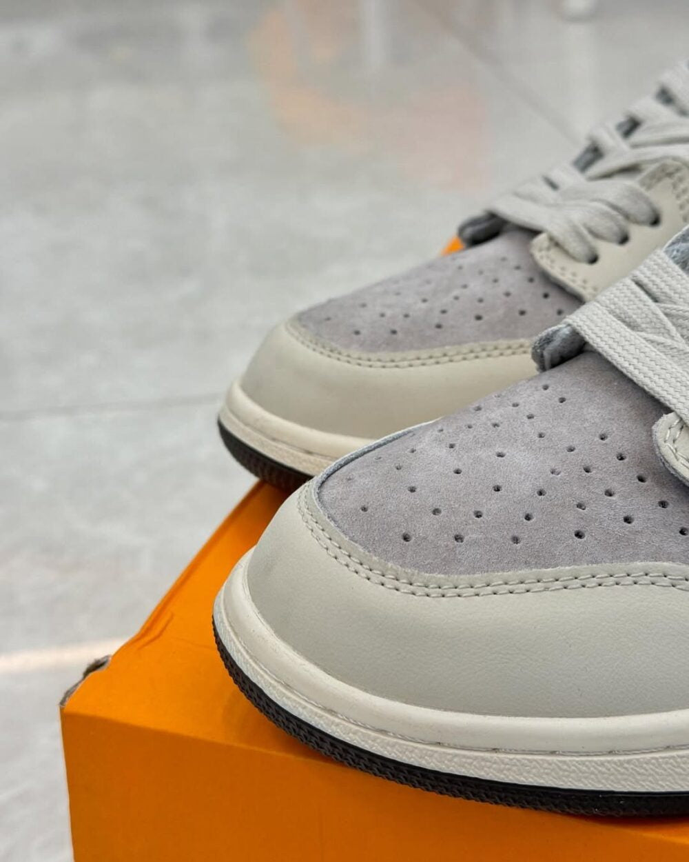 Louis Vuitton x Nike Air Jordan 1 Low ¡°Shadow Grey Suede¡± (Custom)