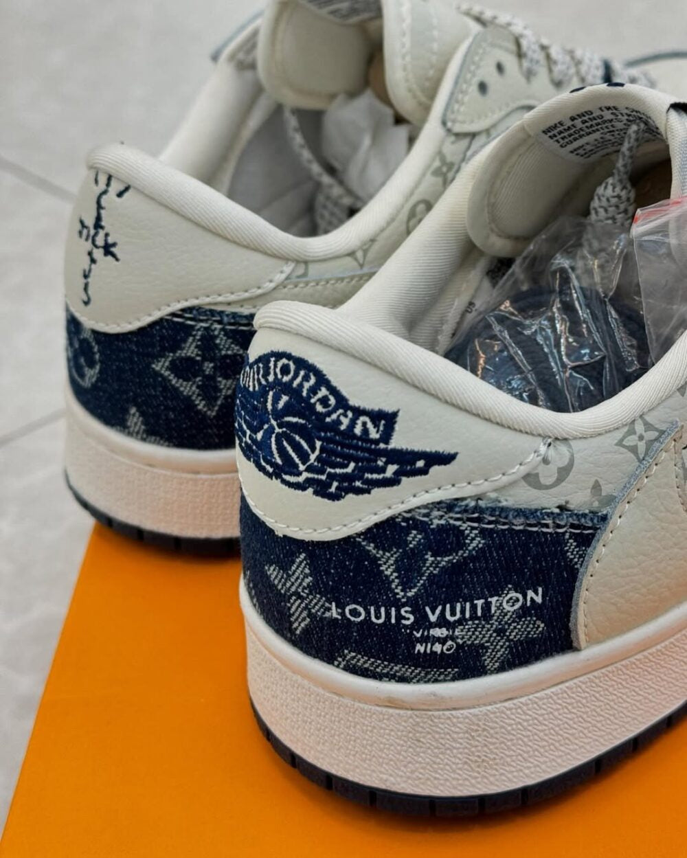 Louis Vuitton x Nike Air Jordan 1 Low ¡°Monogram Denim¡± (Custom)