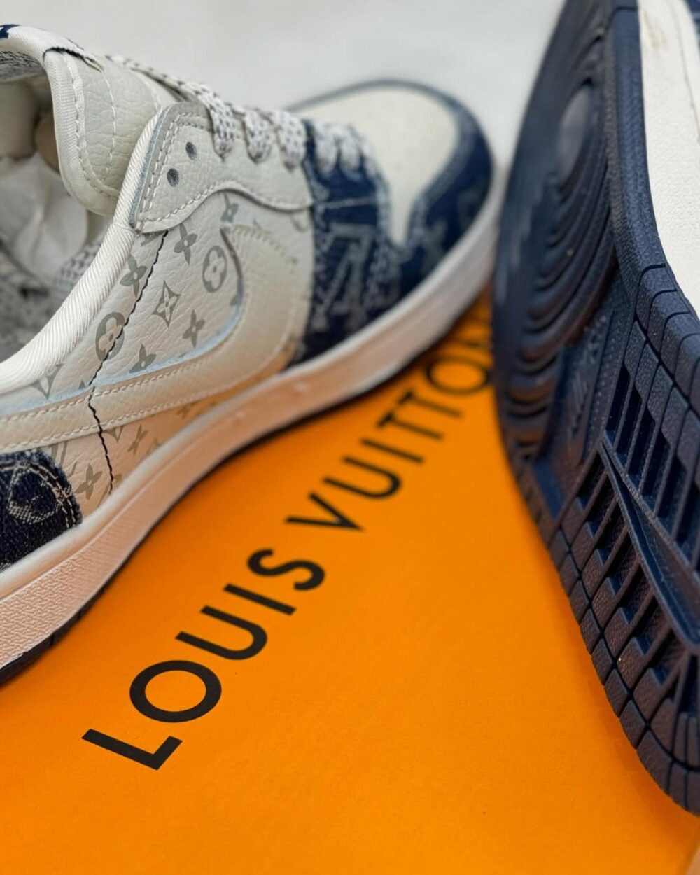 Louis Vuitton x Nike Air Jordan 1 Low ¡°Monogram Denim¡± (Custom)