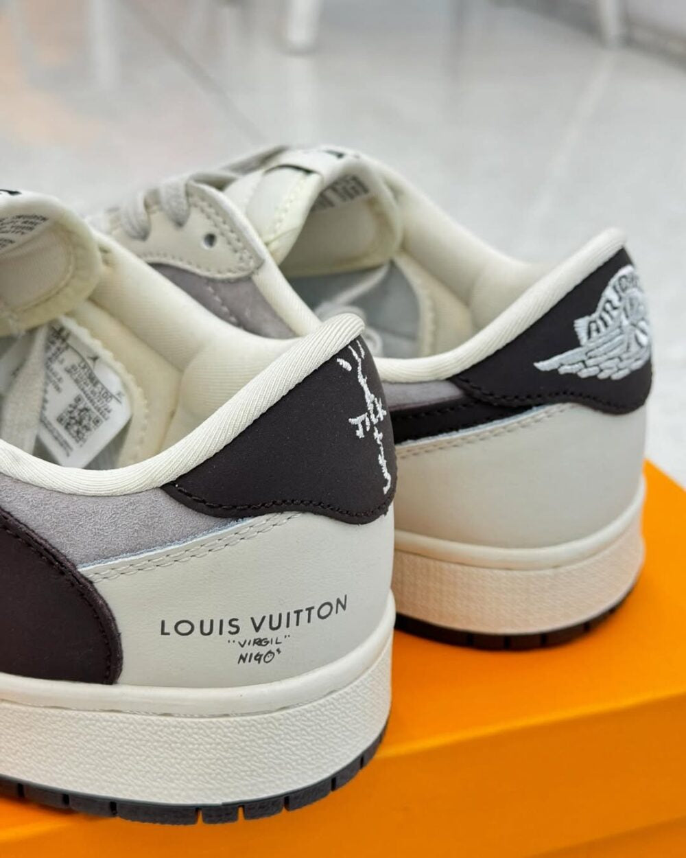 Louis Vuitton x Nike Air Jordan 1 Low ¡°Shadow Grey Suede¡± (Custom)