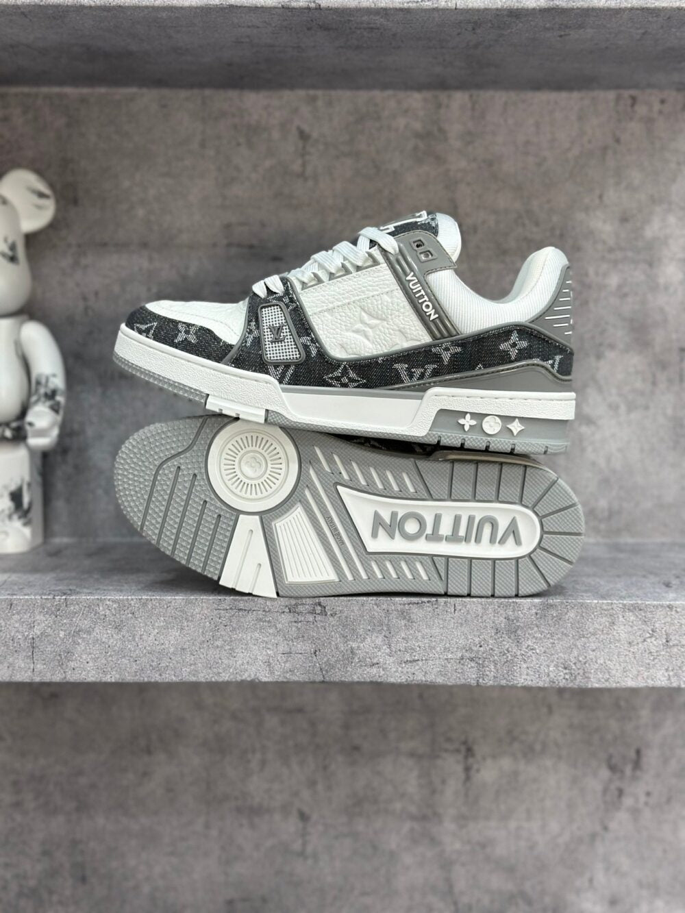 Louis Vuitton LV Trainer Sneaker ¡®Denim Monogram Grey¡¯