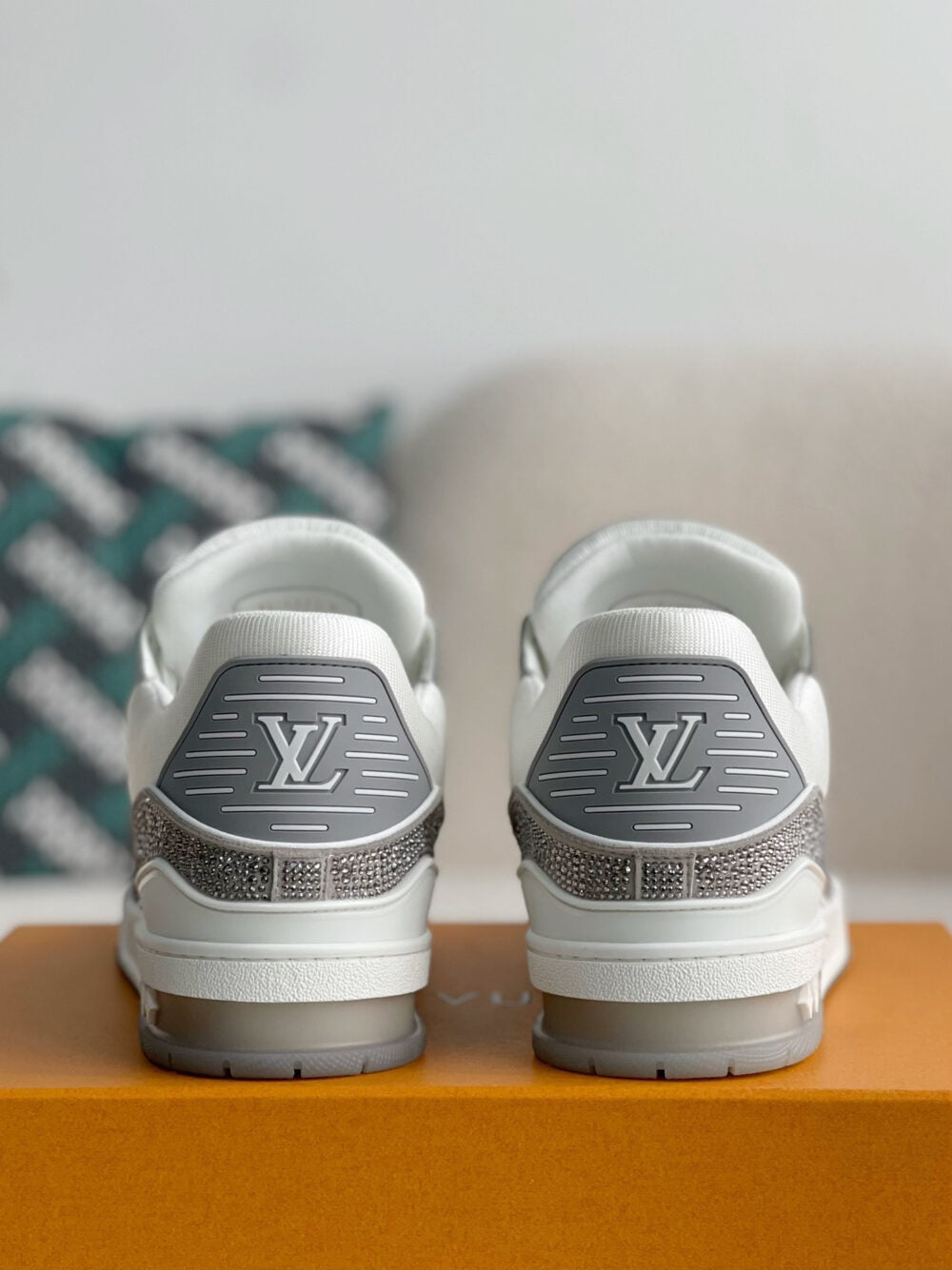 Louis Vuitton LV Trainer Sneaker ¡®Denim Monogram Grey Diamond¡¯