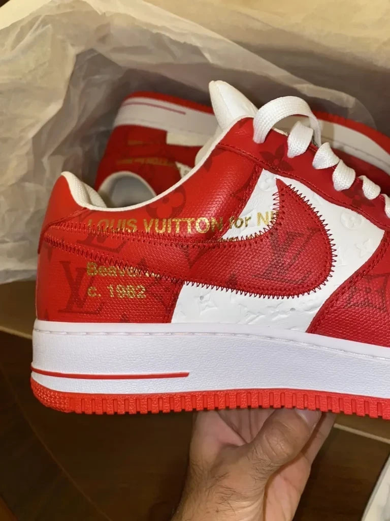 Louis Vuitton x Nike Air Force 1 Low ¡®By Virgil Abloh White/Red¡¯