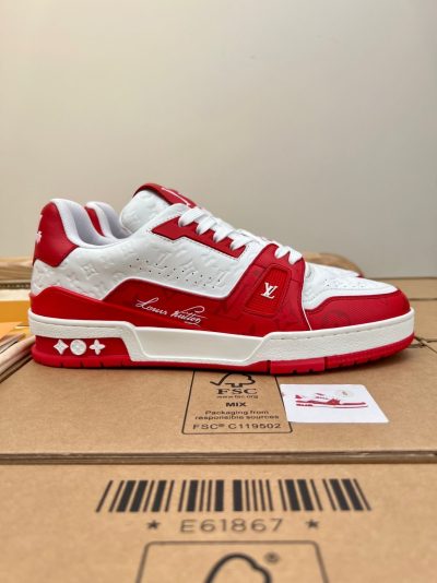 Louis Vuitton LV ¡¯54¡¯ Trainer Red White Sneaker